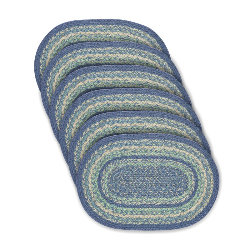 Ensemble de 6 napperons ovales en jute Crampton 10 x 15