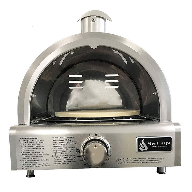 Mont Alpi Portable Table Top Stainless Steel Pizza Oven MAPZ-SS