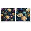 Djibril - Ensemble de 2 reproductions d'art sur toile florales-102580982-102580987