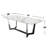 Rectangular Dining Table With Metal Trestle Legs-1102267021