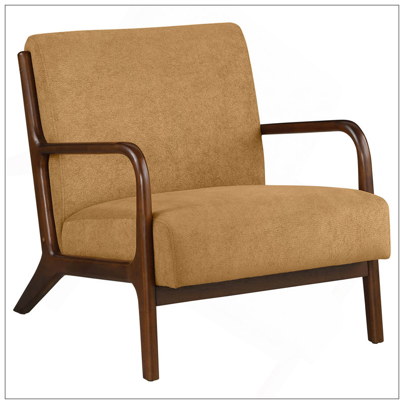 Chaise d'appoint Merilynn, Tissu brun en double