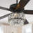 52 Inch Modern Crystal Ceiling Fan With Remote Control, 3 Speeds Reversible Ceiling Fan For Bedroom-1473284464