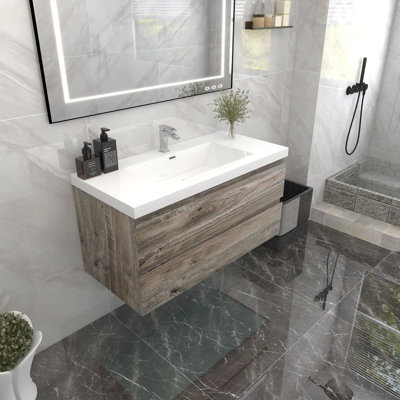 Ensemble de meuble-lavabo mural simple l 42 po Turnerville