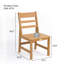 Chaises de salle à manger de patio en PEHD résistant aux intempéries avec design à lattes imitation bois, capacité de 159 kg-1749164145