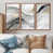 Toile avec cadre flottant brun