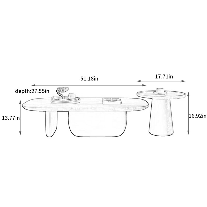 Table basse Wabi-sabi
