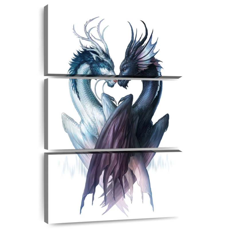 Kelan Yin et Yang Dragons, H 38 po x l 24 po