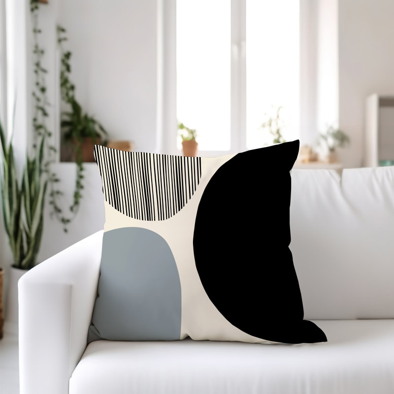 Jeté carré / extérieur en polyester Chamu, L 17 po x H 17 po, Gris