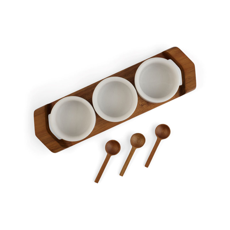 Nambe Chevron Condiment Tray