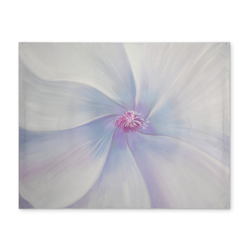 Napperon bleu à motif floral minimaliste en pétales