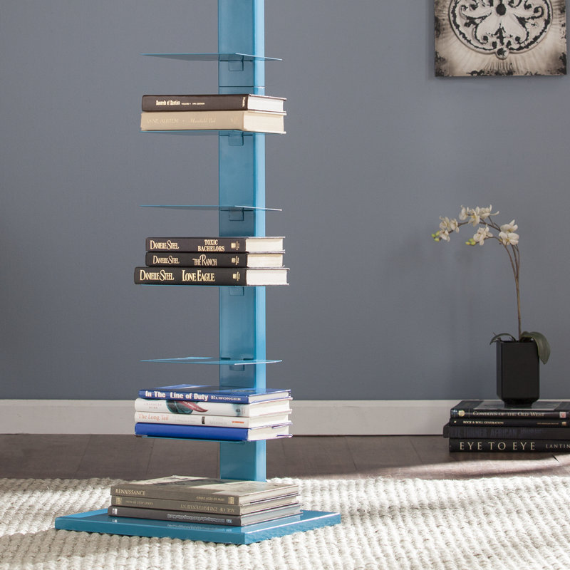 St Catherine Bookcase, Cyan, (11 Shelves) 65.25" H x 15.75" W x 16" D