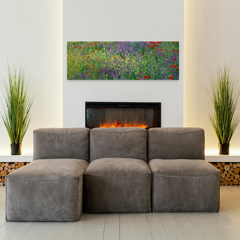 Wildflowers El Escorial Spain by Collezione Panoramica - Wrapped Canvas Panoramic Print, 40.64 cm H x 121.92 cm W