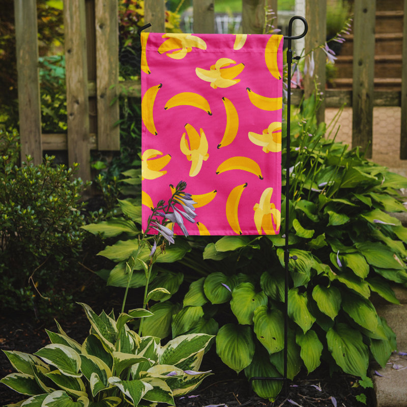 Double Sided 15'' H x 11'' W Polyester Garden Flag, Pink