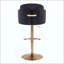 Tabouret de bar réglable en métal avec repose-pieds rond en métal - ensemble de 2-1419429553