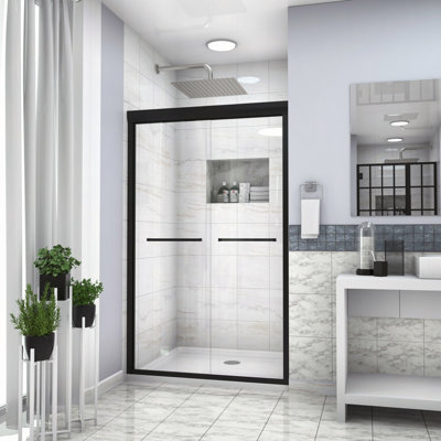 Cabine de douche coulissante double H 48 po x l 48 po x 5/16 po (8 mm)