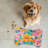 Watercolor Fall Blooms - Bone Shape Feeding Mat