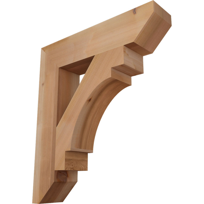 Support en bois / corbeau, Cèdre rouge de l'Ouest (lisse), H 32 x l 5,5 x P 28