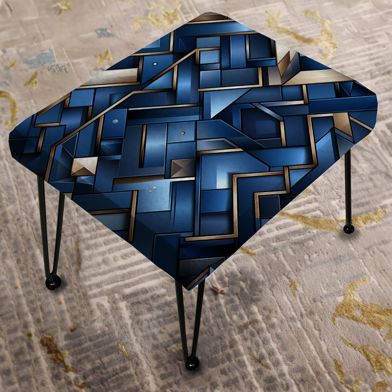 Repose-pieds Industrial Cobalt Tessellations