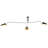 Rancourt 3-LIght Black Finished Long Arms  Dimmable Classic  Semi-Flush Mount Light Fixture