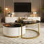 Table basse moderne avec 2 portes de rangement en verre-1745655754