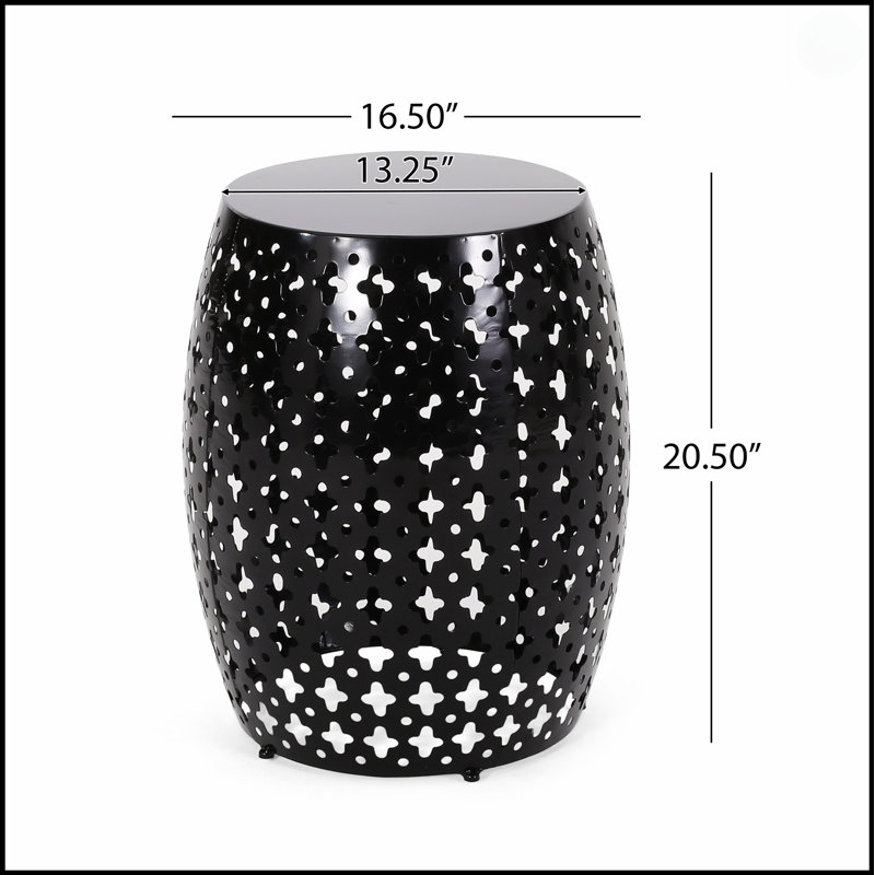 Table de bout moderne en métal avec un design élégant en fer et un cadre thermolaqué durable pour les espaces de vie contemporains