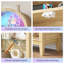 5-Tier Arched Glass Display Cabinet with RGB LED Lighting  -1945430709