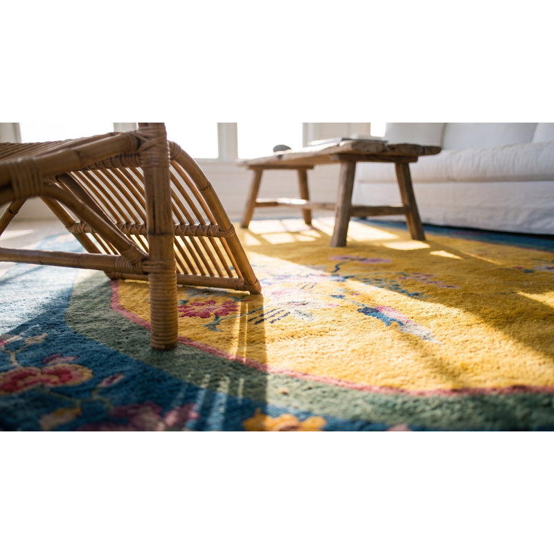Tapis art déco chinois en laine noué à la main