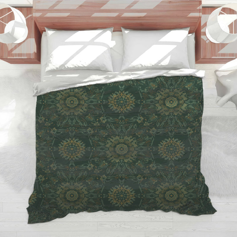 Édredon floral à motif mandala, Grand lit