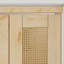 Porte pliante à double panneaux en bois brut et imitation rotin tissé à la main avec quincaillerie-105301712