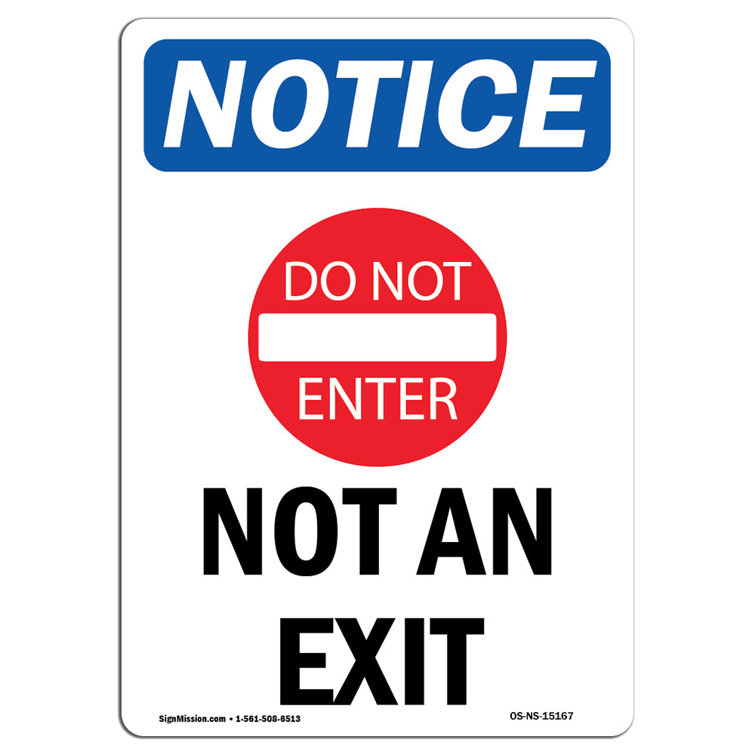 SignMission Not an Exit Sign | Wayfair