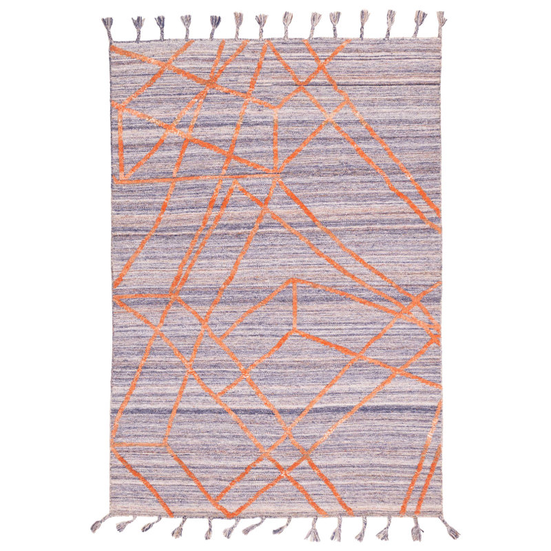 Kilim indigo Marrakech 5 pi 4 po x 7 pi 9 po