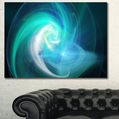 « blue fractal abstract illustration », impression sur toile