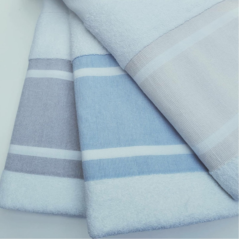 Wyman Beach Towel, Beige/White