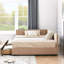 Lit double en velours avec accoudoirs et rangement - Cadre rose pour le salon de la chambre-1850588041
