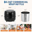 10.5/13.7QT Commercial Automatic Soup Warmer with Anti-Scald Handle and Stainless Steel Removable Insert Pot