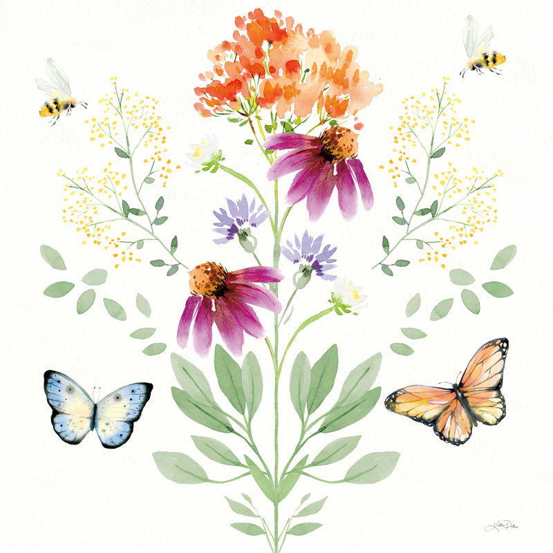 «Wild For Wildflowers», reproduction d'art par Katrina Pete, H 12 po x l 12 po
