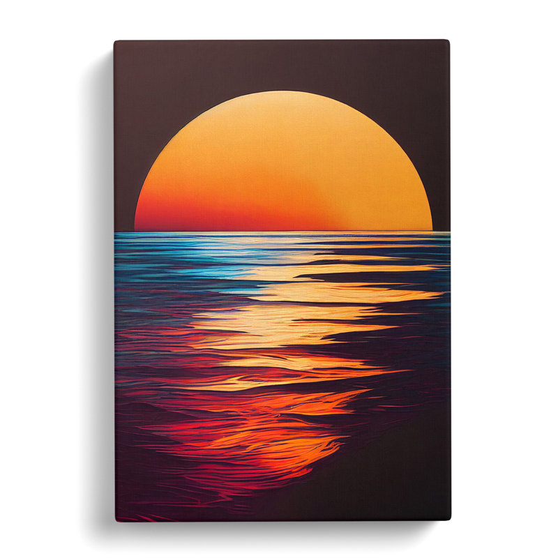 Gallen Sunset Hydrodipped - Wrapped Canvas, 60cm H x 40cm W