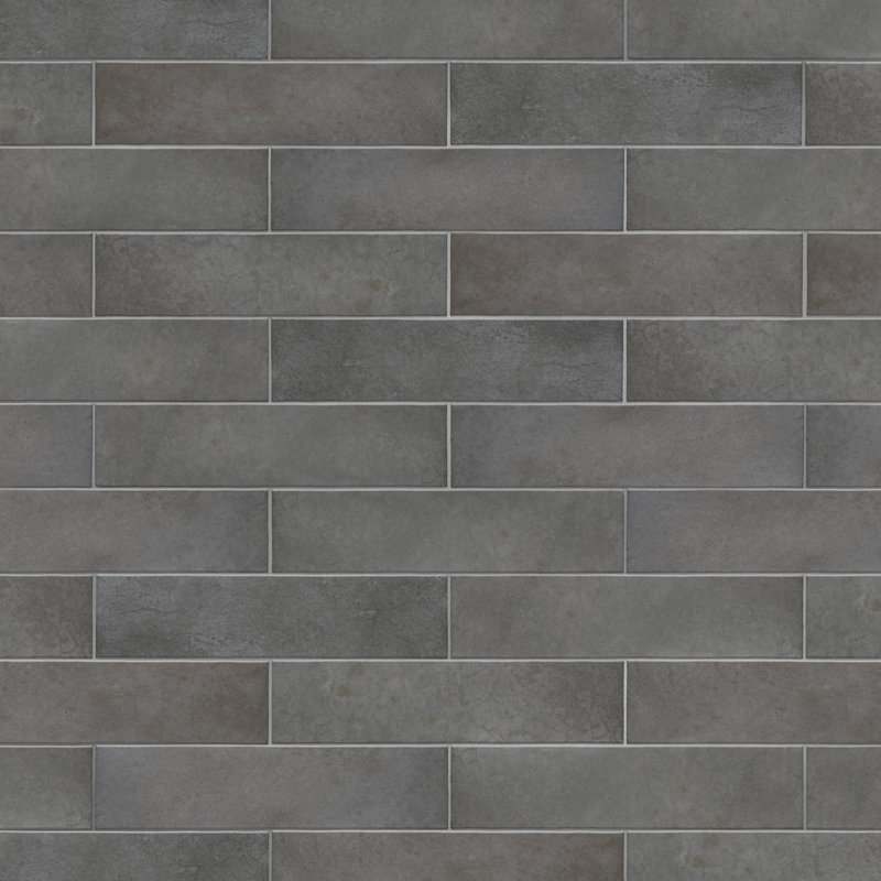 Heritage 2" x 10" Porcelain Stone Look Wall & Floor Tile, Carbon