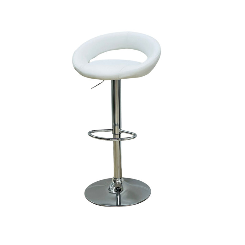 Nylea Adjustable Height Bar Stool, Gray, 3