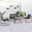 Chaises berçantes de patio et causeuse 8 pièces Ebern Designs