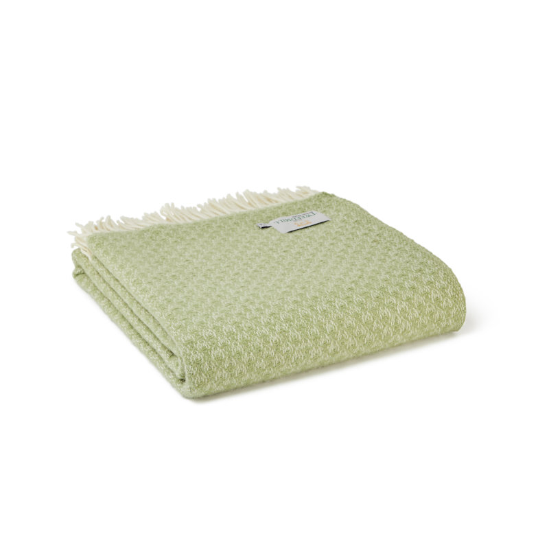 Lifestyle Isobel Crescent Plain Weave / Muslin Throw Blanket, Green