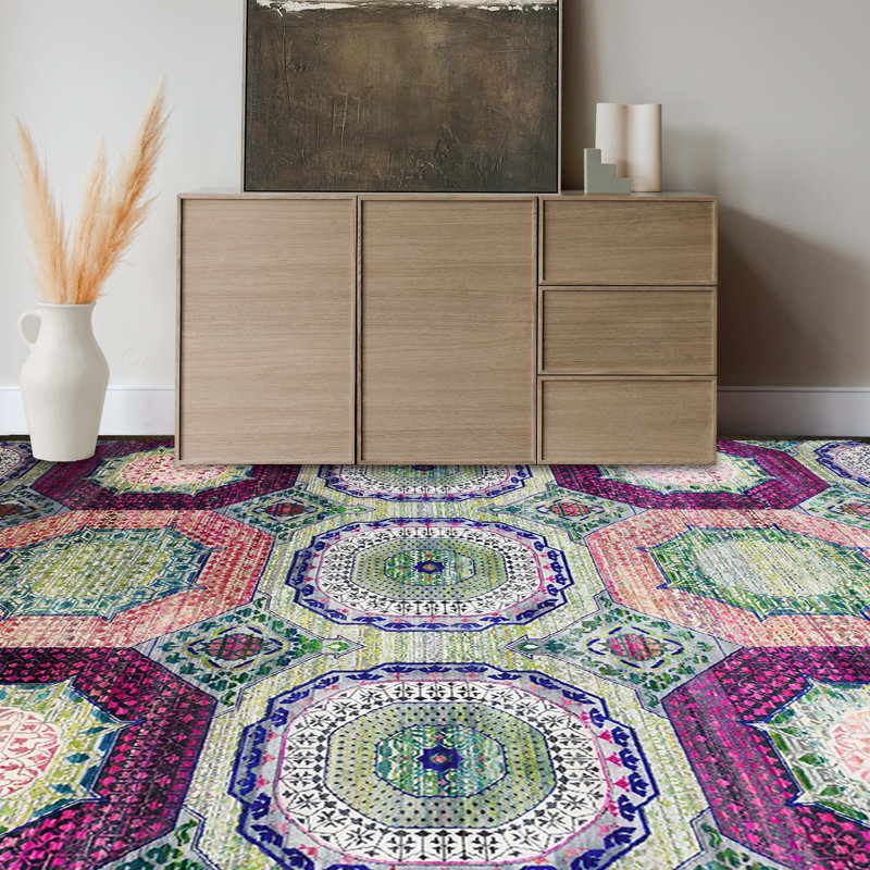 Canterbury Geometric Area Rug, Square 2'