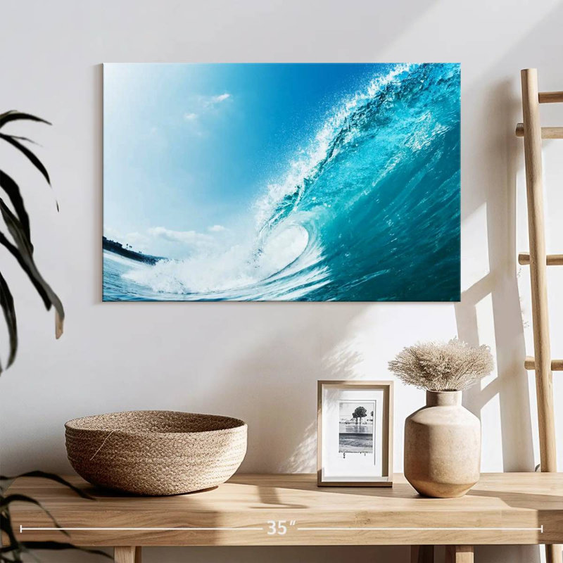 Gillard - vague bleue claire, H 16 po x l 24 po