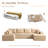 Compression Packed 3-piece Cloud Modular Sectional Sofa In Corduroy – No Assembly Required-179541342