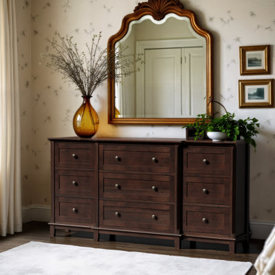 Commode 9 tiroirs en bois massif l 63 po