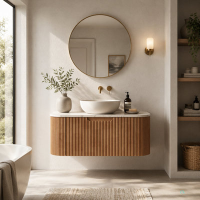 30'' Wall Mounted Cabinet With Carrara  Sintered Stone Countertop, One Drawer, NO Basin, NO Faucet And Drain