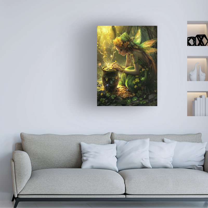 Mikey Bergman Good Luck Faerie Canvas Art, 47" H x 35" W
