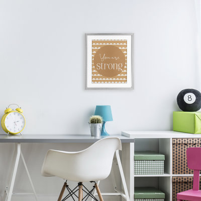 «You Are Strong Sentiment», reproduction sous verre, conception par Christine Simpson Art