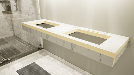 Ensemble de meuble-lavabo flottant gratuit avec support GoBoard Original 46 po