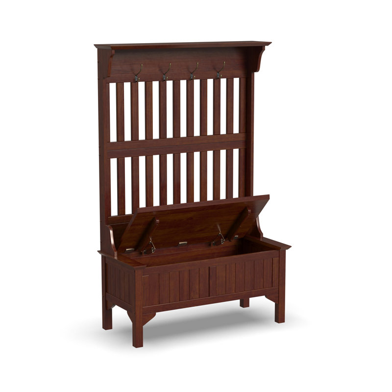 Medau Hall Tree 40'' Wide with Bench, Cherry